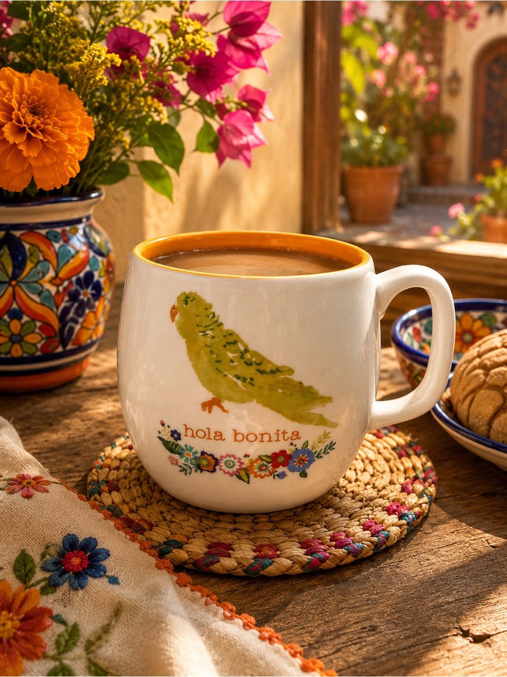 Opalhouse | hola bonita floral graphic coffee mug porcelain